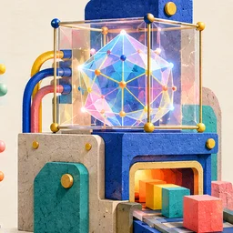 A learned model connected to a product
