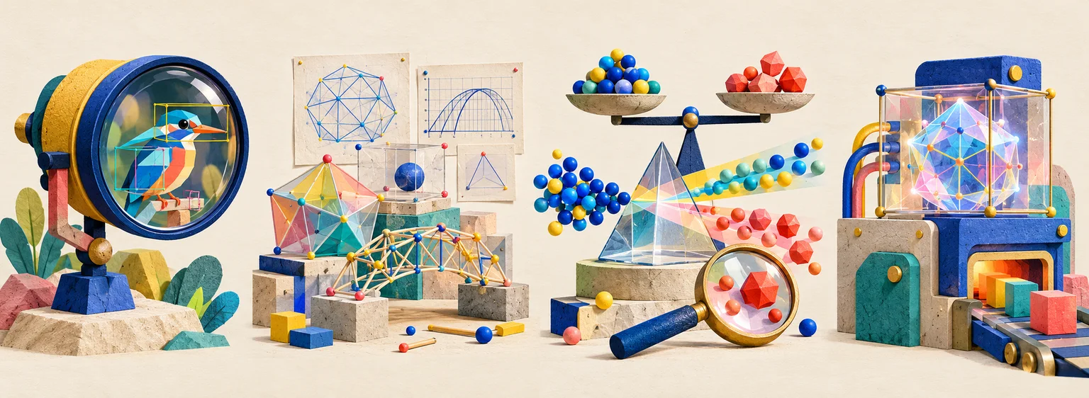 Optical vision, experimental models, evaluation instruments and a connected production model
