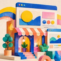Expressive storefront and website identity